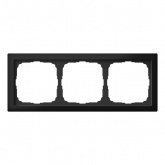 Рамка Systeme Electric ArtGallery Pure 3 поста матовое органическое стекло, черный