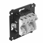 Выключатель двухклавишный в стену DKC Avanti, белое облако