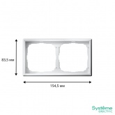 Рамка Systeme Electric ArtGallery 2 поста белая