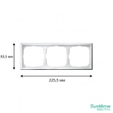 Рамка Systeme Electric ArtGallery 3 поста белая