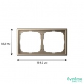 Рамка Systeme Electric ArtGallery 2 поста шампань