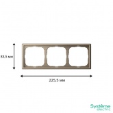 Рамка Systeme Electric ArtGallery 3 поста шампань