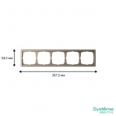 Рамка Systeme Electric ArtGallery 5 постов шампань