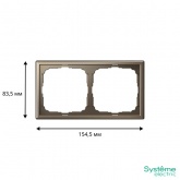 Рамка Systeme Electric ArtGallery 2 поста мокко