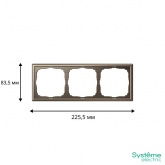 Рамка Systeme Electric ArtGallery 3 поста мокко