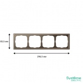 Рамка Systeme Electric ArtGallery 4 поста мокко