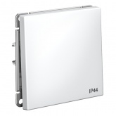 Одноклавишный переключатель SE ArtGallery 10А IP44 быстрозажимные клеммы белый