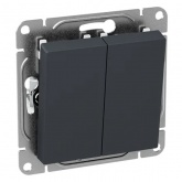 Механизм переключателя 2-клавишного EKF 10А Эпика графит