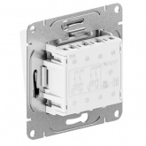 Механизм переключателя 2-клавишного EKF перекрестного 10А Эпика графит