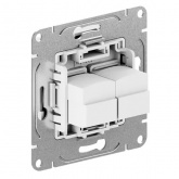 Механизм двойной компьютерной розетки EKF RJ45 кат.5 Эпика графит