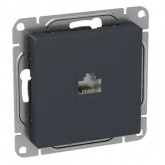 Механизм телефонной розетки EKF RJ11 Эпика графит