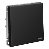 Одноклавишный переключатель SE ArtGallery 10А IP44 быстрозажимные клеммы карбон