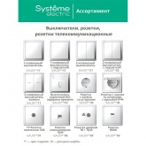 Розетка Systeme Electric ArtGallery 2P+E 16А со шторками и крышкой IP44 карбон