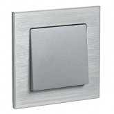 Рамка SE AtlasDesign Nature 1 пост, металл серебро