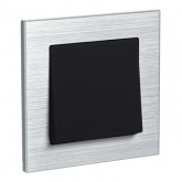 Рамка SE AtlasDesign Nature 1 пост, металл серебро