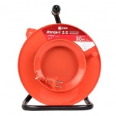 Удлинитель на катушке EKF PROxima Атлант 2.0, 1 гнездо 30м без заземления ПВС 2*0,75 6А/1,3кВт