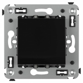 Выключатель одноклавишный в стену DKC Avanti, черный квадрат