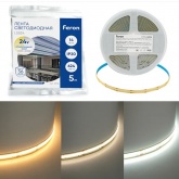 Светодиодная COB лента Feron LS534 624SMD(2110) 14Вт/м 24V 2700K-6500K IP20 5000x10x1.8mm