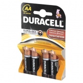 Батарейка Duracell AA LR6 Basic MN1500 1,5V алкалиновая (упаковка 4 шт) 5000394106291