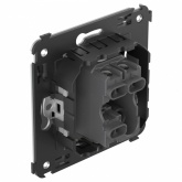 Переключатель одноклавишный в стену DKC Avanti, черный квадрат