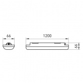 Светильник светодиодный ЭРА SPP-211-0-40K-048 48W 4000K 4560Lm IP65 L1200mm линейный, матовый