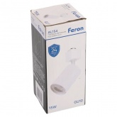 Светильник трековый Feron AL154 под лампу MR16 15W 230V GU10 однофазный белый