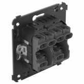 Переключатель двухклавишный в стену DKC Avanti, черный квадрат