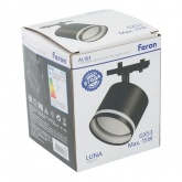 Светильник трековый Feron AL163 под лампу GX53 15W 230V IP40 однофазный черный