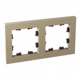 Рамка 2-местная EKF Эпика шампань