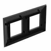 Рамка 4 модуля DKC Avanti, черный квадрат