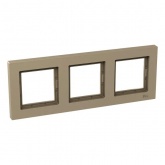 Рамка 3-местная EKF IP44 Эпика шампань