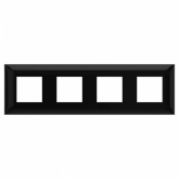 Рамка 8 модуля DKC Avanti, черный квадрат