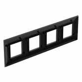 Рамка 8 модуля DKC Avanti, черный квадрат