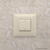 Выключатель одноклавишный в стену DKC Avanti, ванильная дымка