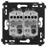 Выключатель двухклавишный в стену DKC Avanti, ванильная дымка