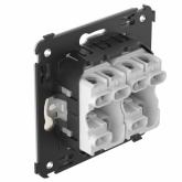 Выключатель двухклавишный в стену DKC Avanti, ванильная дымка