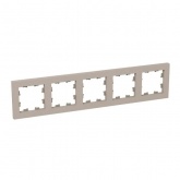 Рамка 5-местная EKF Эпика кремовая