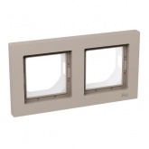 Рамка 2-местная EKF IP44 Эпика кремовая