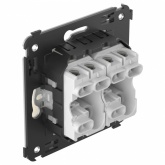 Переключатель двухклавишный в стену DKC Avanti, ванильная дымка