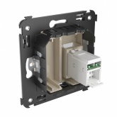 Компьютерная розетка RJ-45 в стену DKC Avanti кат.5e одинарная, ванильная дымка