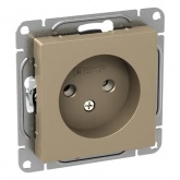 Механизм розетки EKF 2P без заземления 16А с защитными шторками Эпика шампань