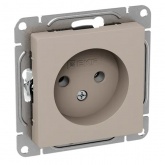 Механизм розетки EKF 2P без заземления 16А Эпика кремовый