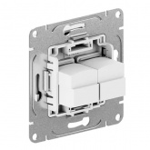 Механизм двойной компьютерной розетки EKF RJ45 кат.5 Эпика кремовый