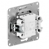 Механизм выключателя 1-клавишного EKF с подсветкой 10А Эпика мокко