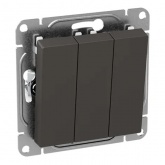 Механизм выключателя 3-клавишного EKF 10А Эпика мокко