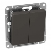 Механизм переключателя 2-клавишного EKF перекрестного 10А Эпика мокко