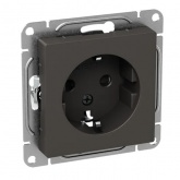 Механизм розетки EKF 2P+E 16А с защитными шторками Эпика мокко