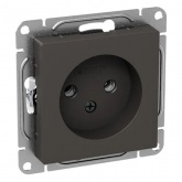 Механизм розетки EKF 2P без заземления 16А Эпика мокко