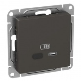 Механизм зарядной розетки EKF USB тип C быстрая зарядка Эпика мокко