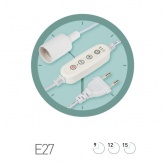 Светильник для растений ЭРА FITO-Time-Holder E27 1,5 м с проводом и таймером для фитоламп